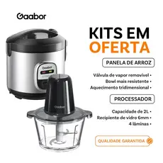 [Venda em conjunto] Gaabor 1L Rice Cooker RC20M + Processador Multislice 2L MG-15M02A