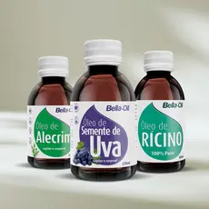 Kit Crescimento e Proteção – Óleos 100% Vegetais (Alecrim, Rícino e Semente de Uva) - BellaPhytus