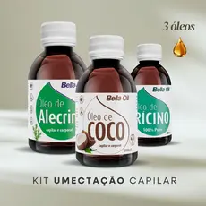 Kit Umectação Capilar – Óleos 100% Puros (Rícino, Coco e Alecrim)