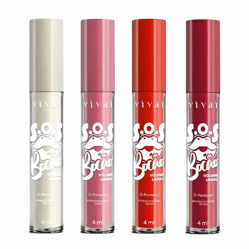 Gloss S.O.S Bocão Aumenta e Hidrata os Lábios | Vivai Colors |Volume Labial