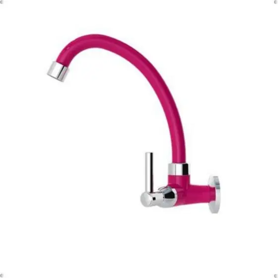 Torneira De Cozinha Parede Abs Rosa Bica Movel 1/4 De Volta