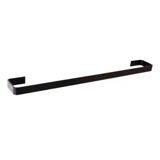Suporte Porta Toalha De Banho 45cm Para Banheiro Metal Preto Fosco