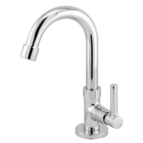 Torneira De Mesa Bancada Para Banheiro Lavabo Lavatório Bica Móvel 1/4 Volta Metal Cromado