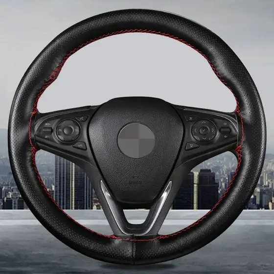 Capa de Volante Carro em Couro Universal Costurada Revestimendo Várias Cores
