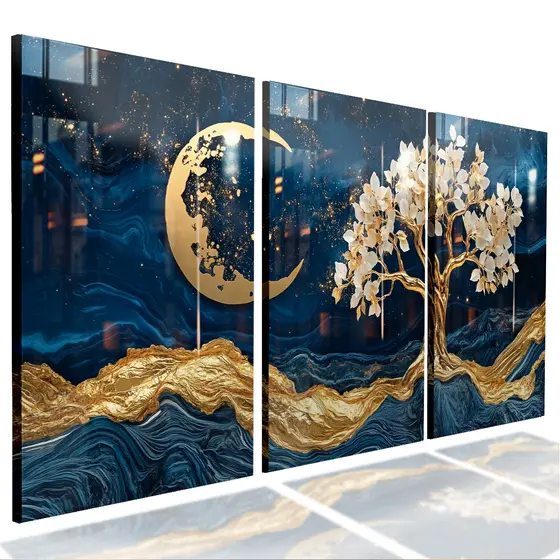 Quadros Decorativos Árvore Vida Borboletas Violeta Abstrato Moderna Sala Quarto Escritório Decoração