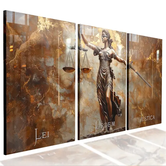 Quadro Decorativo Sala Quarto Sala Escritorio Lei Ordem Justiça Direito