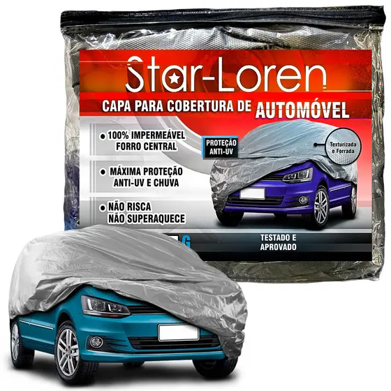 Capa Para Cobrir Carro Forrada 100% Impermeável Protege Sol Chuva Tratamento UV