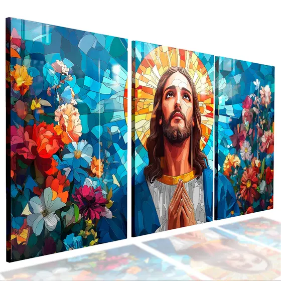 Quadro Decorativo Sala Quarto Minha Familia é Benção do Senhor Religioso