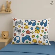 Jogo De Cama Infantil Micropercal 400 Fios Fronha Estampada Acabamento Em Zíper