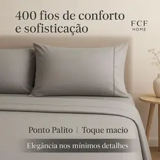 Jogo De Lençol Micropercal 400 Fios Ponto Palito 3 Peças Solteiro Com Fronha Casal Queen King Macio