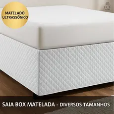 Saia Box Matelada Ultrassônica Diversos Tamanhos E Cores Percal 200 Fios Com Elástico