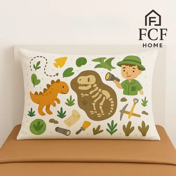 Jogo De Lençol Infantil Solteiro Tema Dinossauro Micropercal 400 Fios Toque Macio Estampado