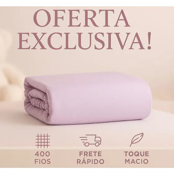 Lençol Avulso Micropercal 400 Fios Liso Toque Macio Com Elástico Solteiro Casal Queen King Premium