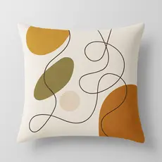 Kit 4 Capas De Almofada Decorativas Premium Modernas 400 Fios Acabamento Em Zíper Estampadas