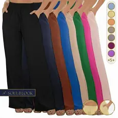 Calça Pantalona Duna Cintura Alta com Bolsos | Elegância e Conforto