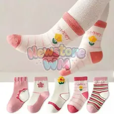 Kit com 24 Meias infantil masculina e feminina 0 a 10 anos cano longo com desenho divertidos com algodão