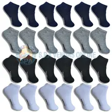 Kit 24 Pares de Meias Soquete Esporte Cano Curto Algodão Masculina Feminina Unissex Esportiva