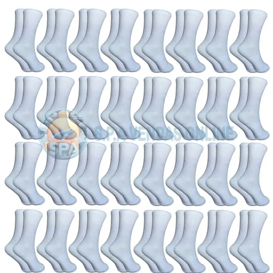 Kit 12 Pares Meia Cano Longo Masculino e Feminino