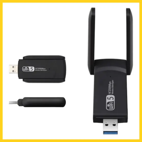 Adaptador Usb Wifi Wireless Dual Band Ac1300 5ghz e 2.4ghz 1300mbps Duas Antenas Externas
