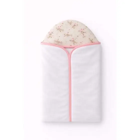 Toalha de Banho para Bebê Forrada com Fralda com Capuz Estampado