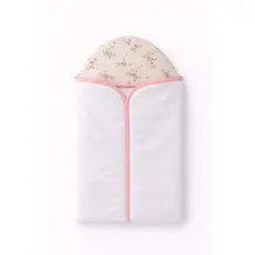 Toalha de Banho para Bebê Forrada com Fralda com Capuz Estampado