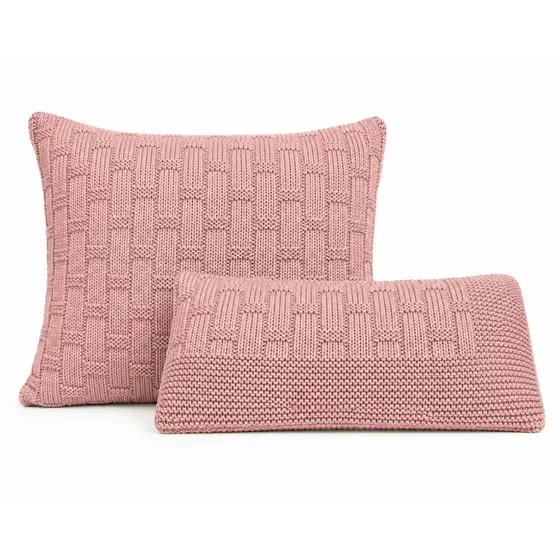 KIT Peseira Tricot 150 cm + 1 CAPA 45X45cm com Zíper Trama Home Decor Toque Macio