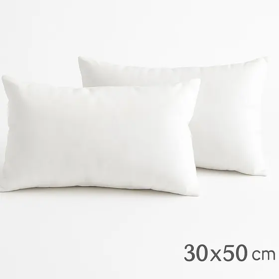 Kit 2 Enchimentos Refis de Almofada 30x50 Fibra Siliconada Premium Decoração Sala Sofá Luxo Fofos