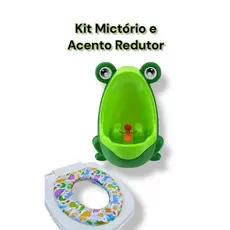 Kit Penico Mictório sapinho + redutor de assento sanitário almofadado desfralde infantil meninos Dinossauro