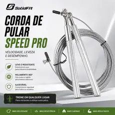 Soloever Corda de Pular de Aço Profissional com Rolamento Speed Crossfit para Musculação e Exercícios Entrega Rápida