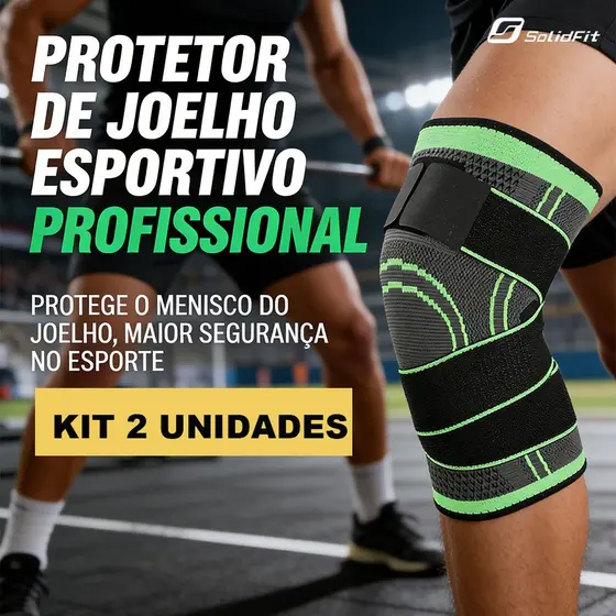 SolidFit Kit 2 Joelheira profissional | Alívio de dor em crossfit, corrida e esportes ao ar livre