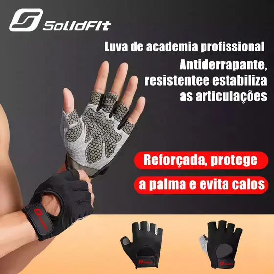 SolidFit Luva de Treino para Musculação e Weightlifting - Training Glove