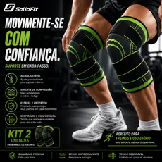 SolidFit Joelheira articulada reforçada | Suporte respirável para academia e atividades externas