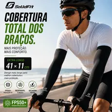 Manga de Proteção Solar FPU50+ Unissex manguito Ciclismo e Atividades ao Ar Livre Tecido Leve Secagem Rápida