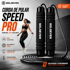 SOLOEVER Corda de Pular Corda Fitness Speed Rope Profissional Ajustável para Exercícios