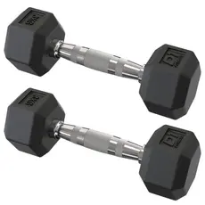 Par Halter Dumbbell Sextavado Emborrachado 3kg Musculação Treino Profissional