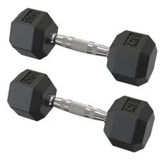 Par Halter Dumbbell Sextavado Emborrachado 4kg Musculação Treino Profissional
