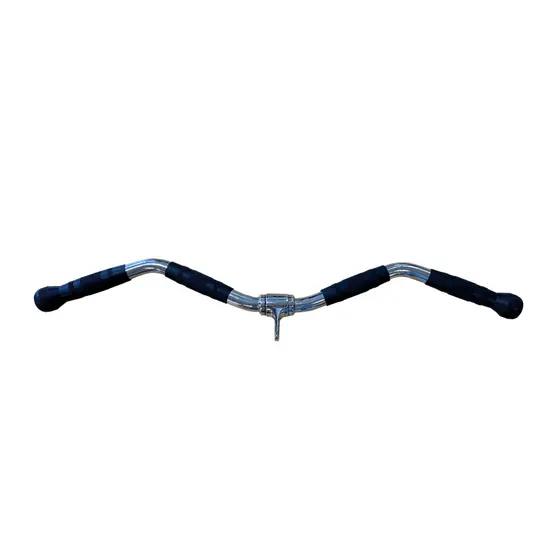 Puxador Pulley Barra W Curva Emborrachado com Giro