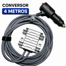 Conversor Dc com Botão P/ Starlink Mini 12/24v 30v 3 Em 1 Veicular 4 metros