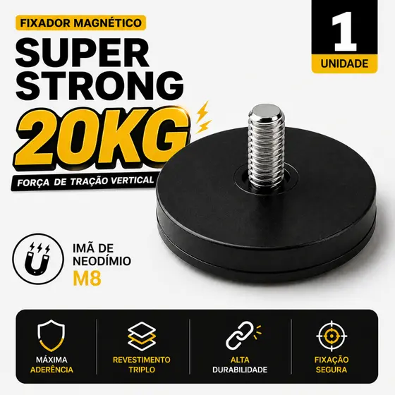 [BR Envio Imediato] Fixador Magnético Emborrachado Ímã De Borracha 66mm Neodímio