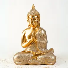 Arquétipo Buda Dourado Sabedoria Enfeites Escritório Sala Decoração Meditação Altar Energia Proteção