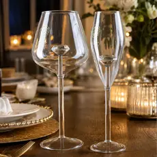 Taça de Vidro Arquétipo Diamante Lapidado na Haste Interior Espumante Vinho Festas Final De Ano Eventos