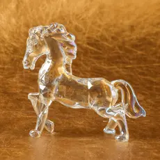 Arquétipo Cavalo Cristal de Vidro Decoração Enfeite Estatueta Poder Autoconfiança e Determinação