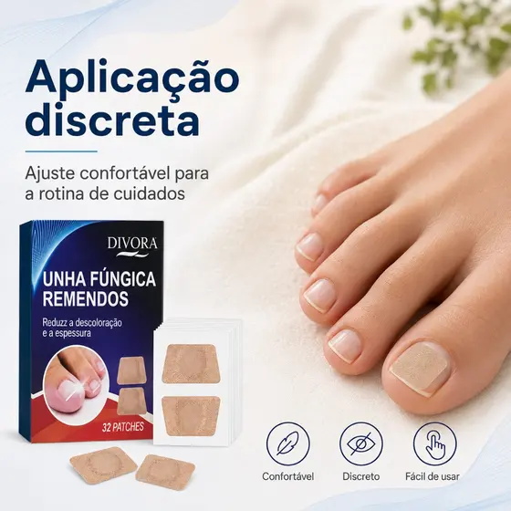 Adesivo para Micose de Unha 32 Unidades Antifúngico para Fungos nas Unhas Patches Reparadores para Mãos e Pés