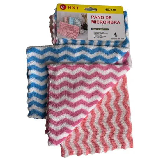 Kit Pano de Limpeza Microfibra Multiuso 30x30