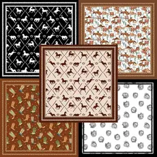 Kit 5 Lenços country 70x70 tecido sedinha estilo conforto e versatilidade