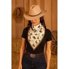 Lenço Country Western Feminino Sedinha 70x70cm – Estampado bandana, Corte a Laser, Moda, Pescoço e Cabeça