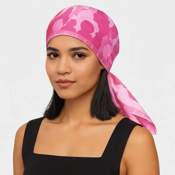Lenço bandana Outubro Rosa Feminino masculino Estampado Exclusivo
