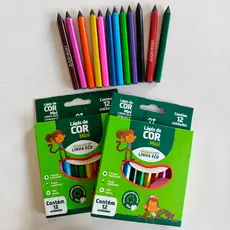 Kit 10 CAIXAS Lapis De Cor + 10 Fitilhos + 10 Embalagens para lembrancinha