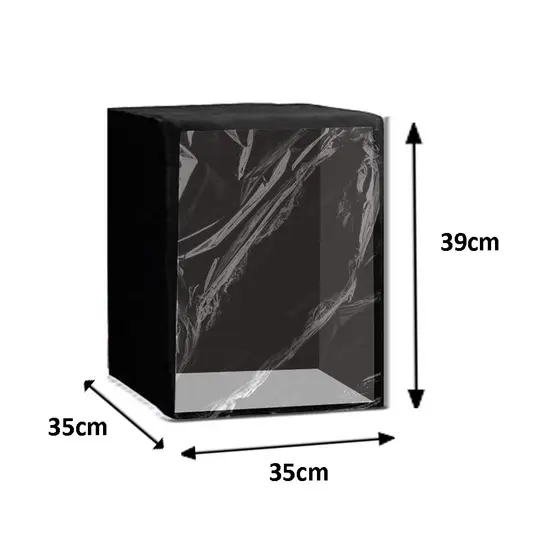 Capa para Air Fry 4L Preta Frente Transparente