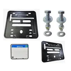 Suporte Protetor Moldura Proteção De Placa para Moto Mercosul Com Parafusos